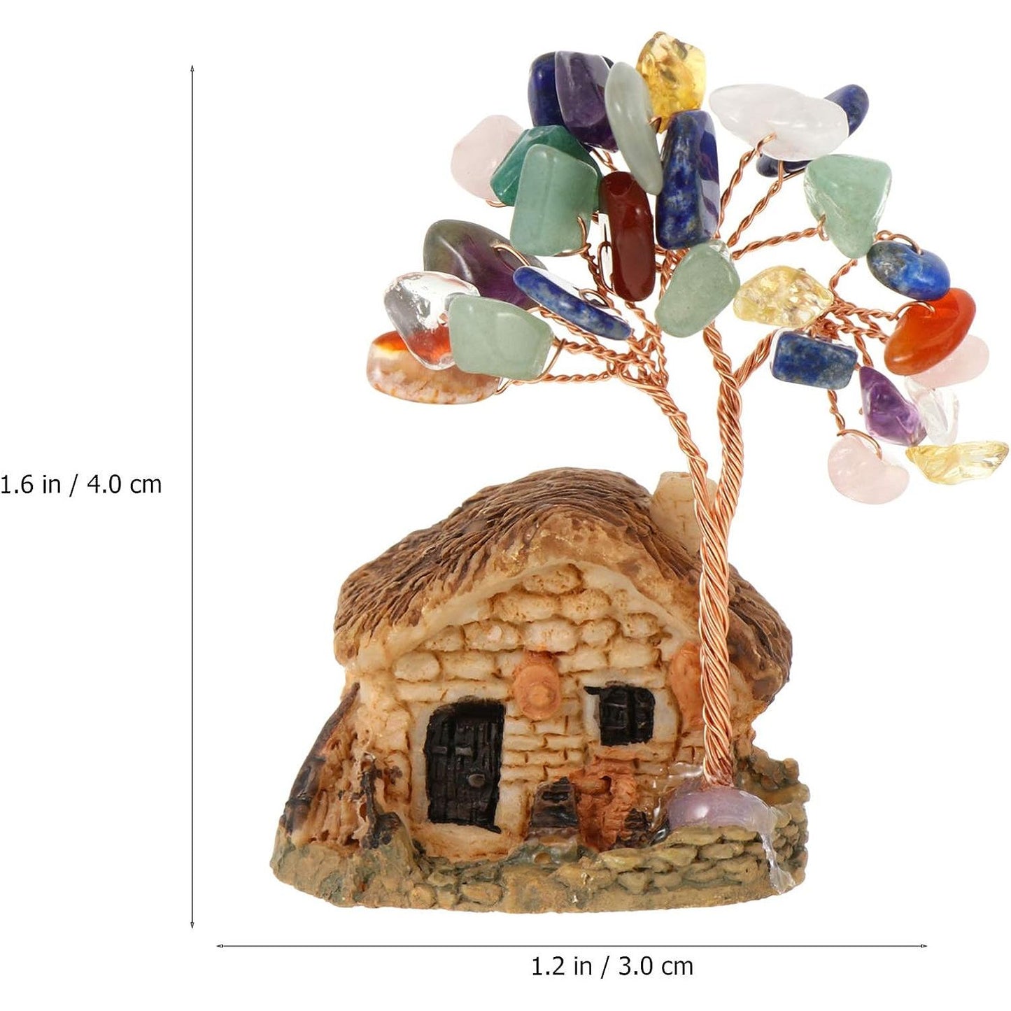 Chakra Crystal Tree Feng Shui Crystal Chakra Tree with Miniature House