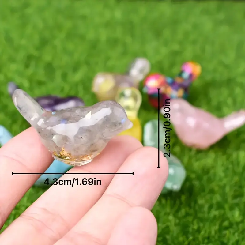 1.69 Inch Resin Crystal Birds