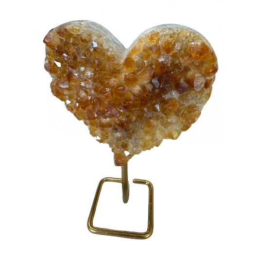 7 inch Citrine Cluster Heart