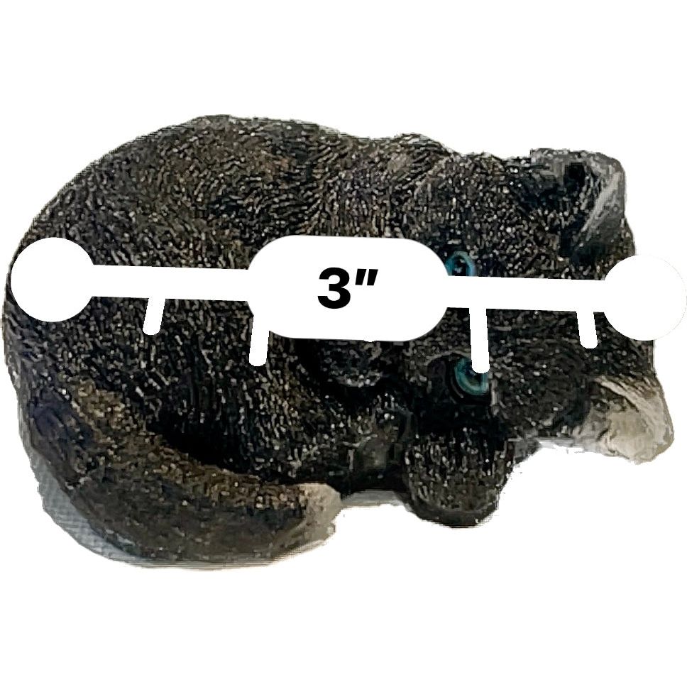 3 inch Natural Crystal Macadam Epoxy Black Tourmoline Cat