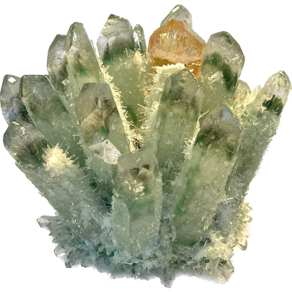 4 1/2 inch Phantom Chlorite Quartz Green & Yellow Jade Crystal
