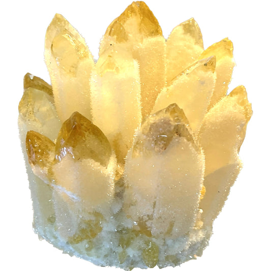 3 1/2 inch Phantom Chlorite Quartz Yellow Jade Crystal