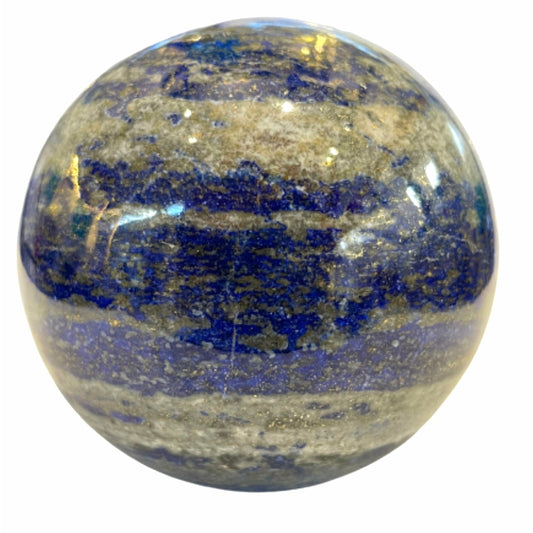 3 Inch Lapis Lazuli Sphere  Crystal Ball from Afghanistan in Acrylic Base