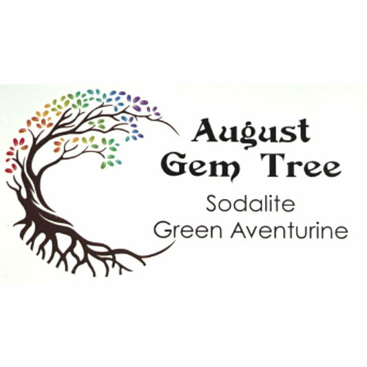 August Gem Birthstone Tree (Sodalite / Green Aventurine)
