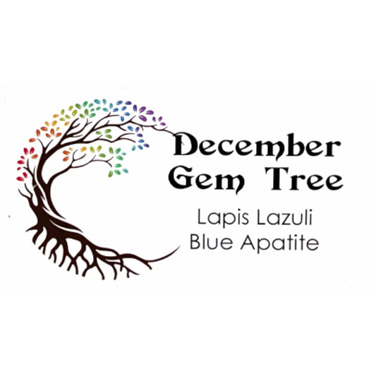 December Gem Birthstone Tree (Lapis Lazuli / Blue Apatite)