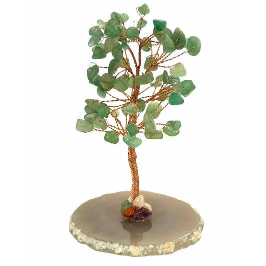 4.5 Inches Handmade Gemstone Green Aventurine Agate Crystal Trees