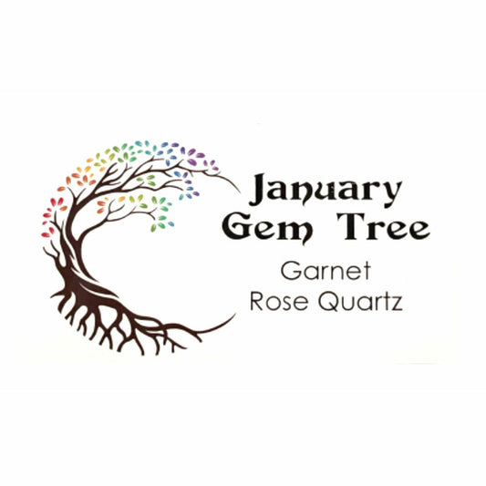 January Gem Birthstone Tree (Garnet / Rose Quartz)