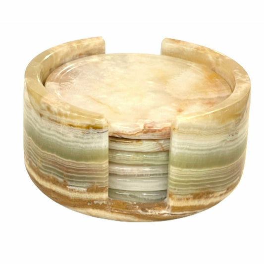 Light Green Onyx High-Quality Marble Coasters
