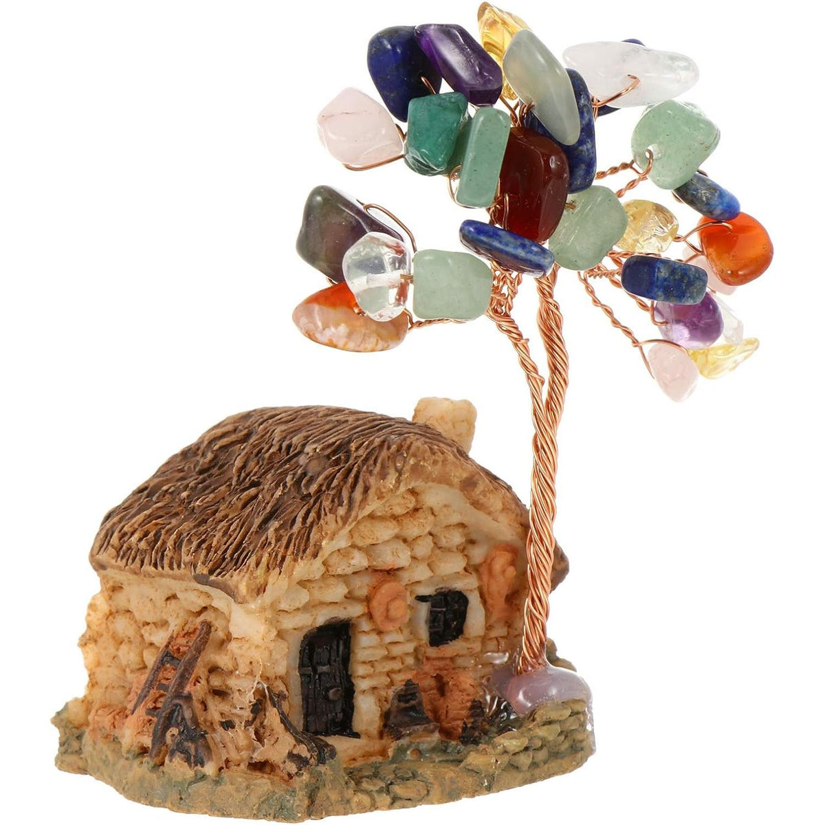 Chakra Crystal Tree Feng Shui Crystal Chakra Tree with Miniature House