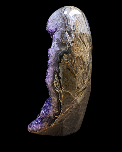 Collector’s Amethyst Geode Freeform — Polished Natural Amethyst Statement Piece