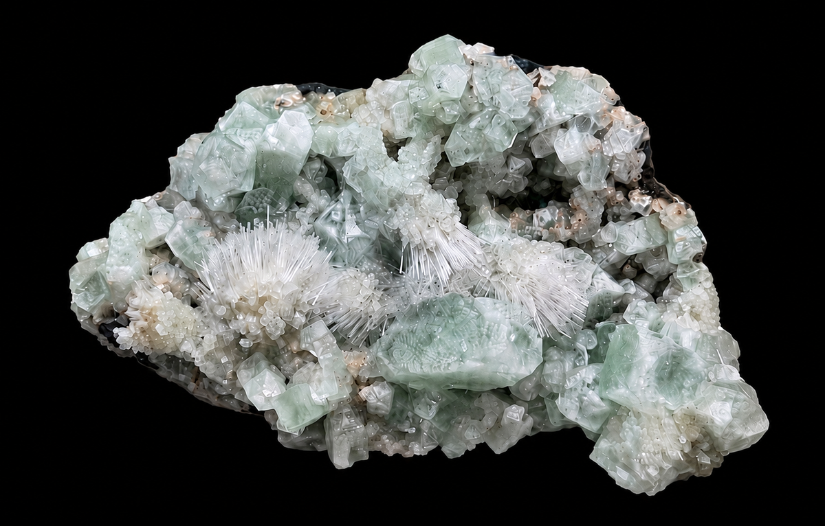 Apophyllite with Mesolite