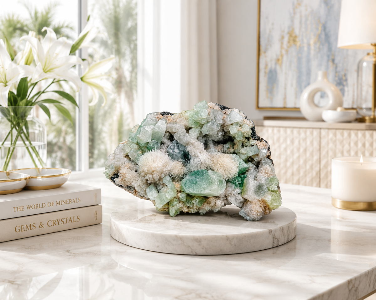 Apophyllite with Mesolite