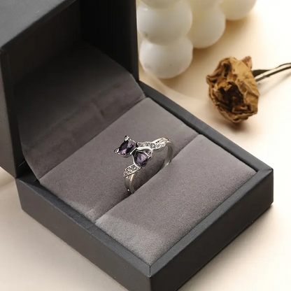 Fashion Elegant Luxury Amethyst Kitten Ring – Multiple Sizes
