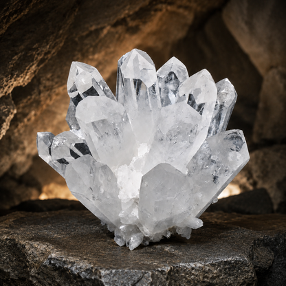 2.75 - 3.15 Inch Clear Quartz Phantom Cluster