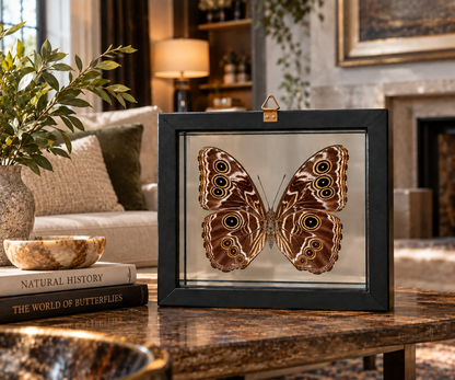 Framed Deidamia Morpho Butterfly – Double-Sided Display