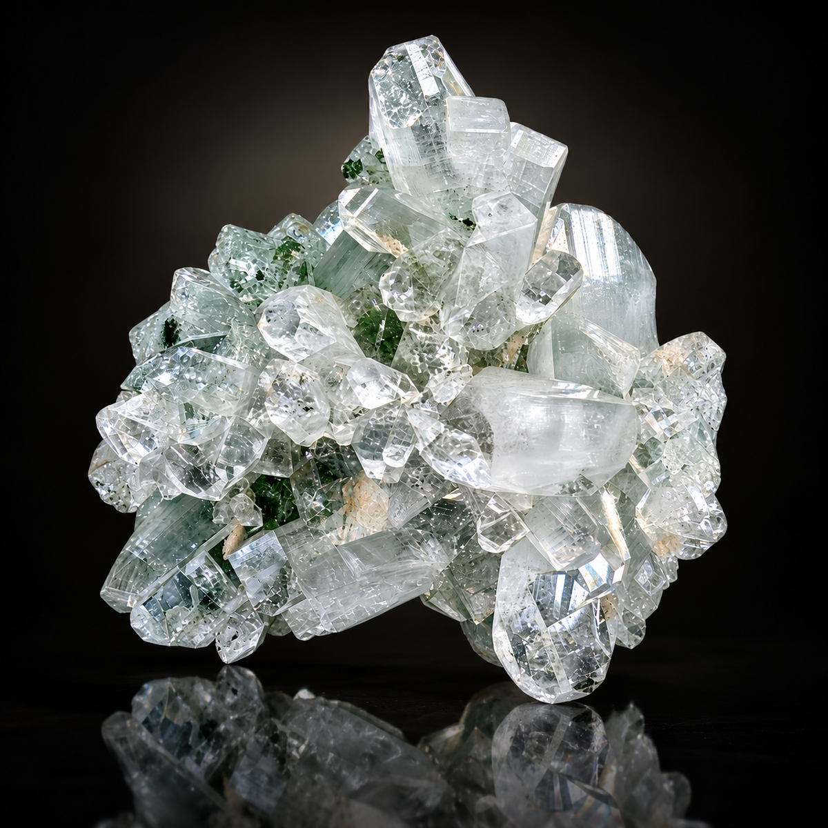 Diamond Apophyllite Crystal Cluster from India — Collector’s Mineral Specimen