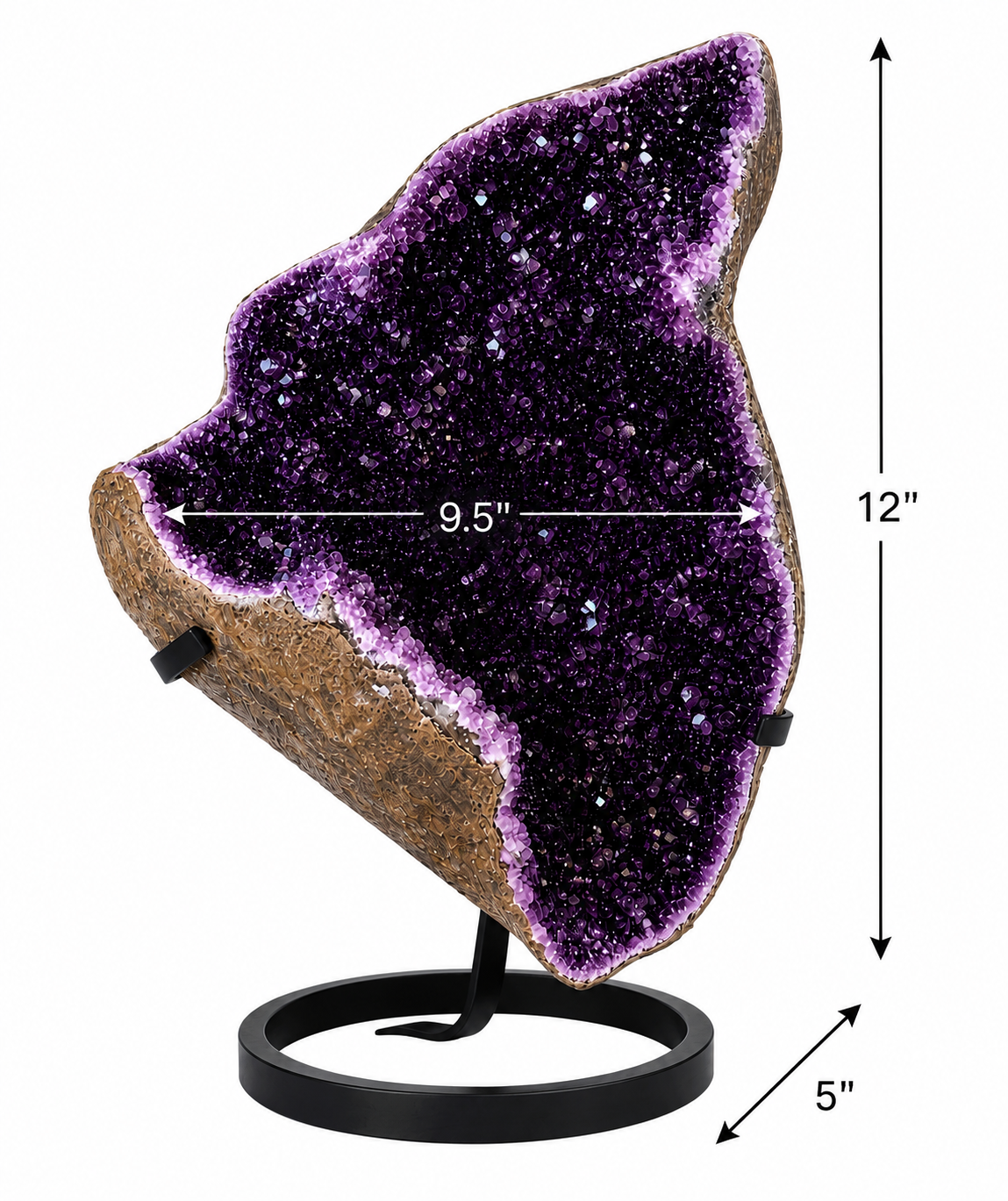 Collector’s Amethyst Freeform on Stand – Natural Uruguay Crystal Specimen