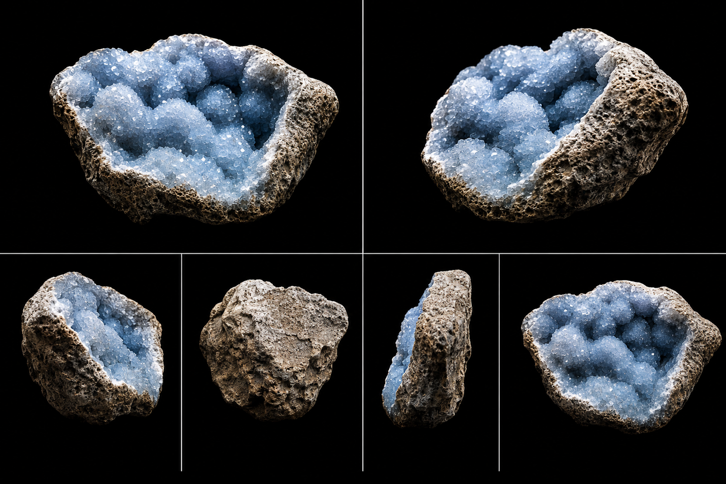 Collector’s Blue Celestite Geode — Natural Crystal Specimen