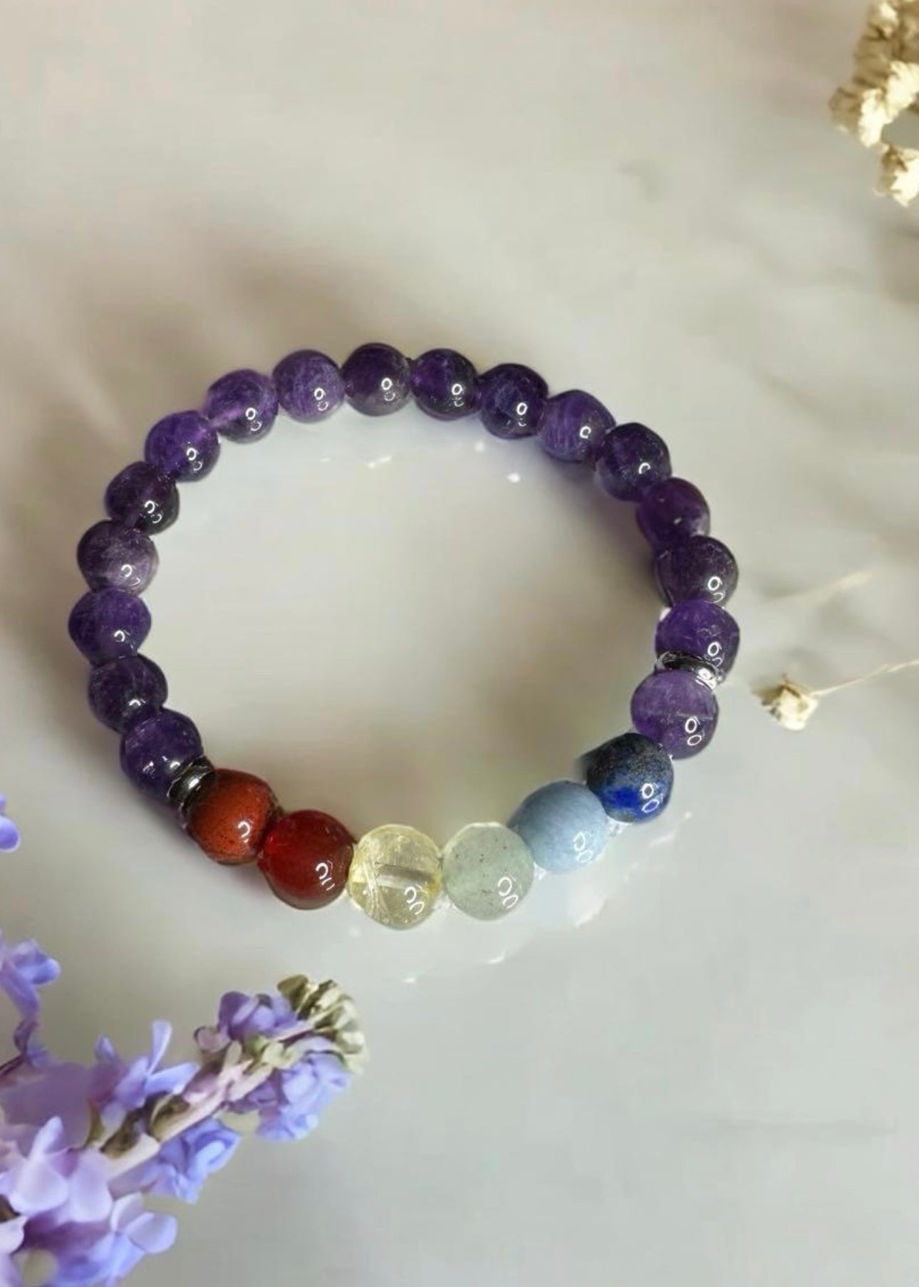 6 mm Chakra Amethys Bracelet