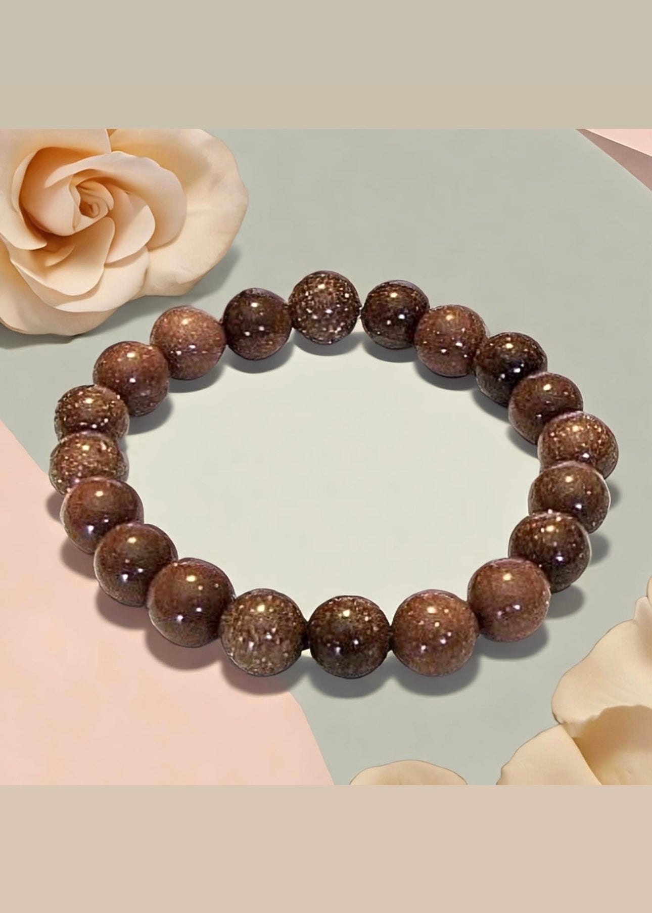 10mm  Goldstone Bracelet