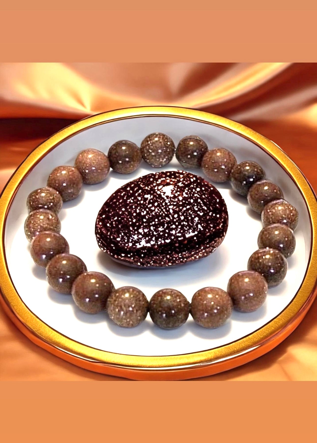 10mm  Goldstone Bracelet