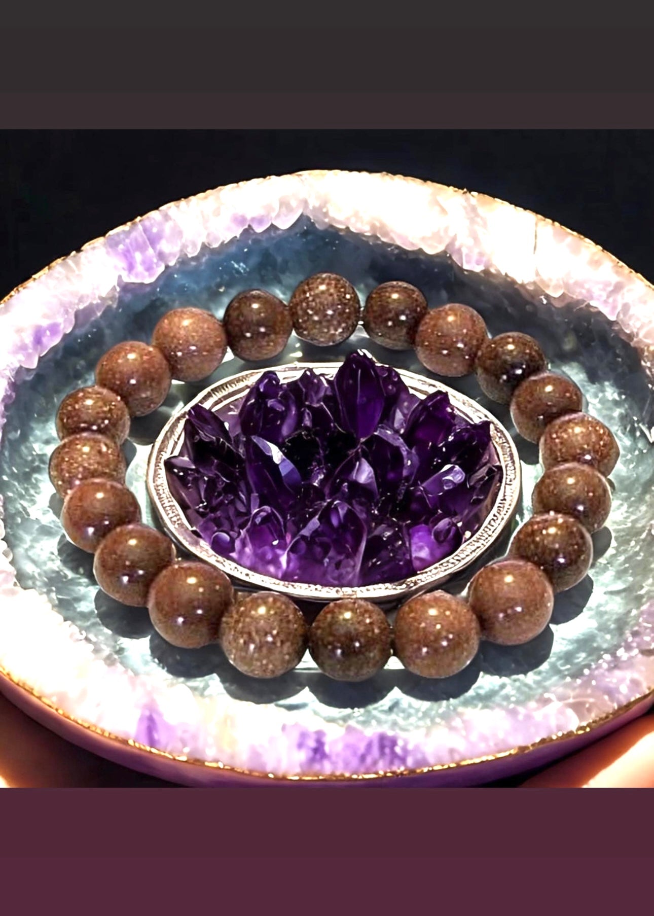 10mm  Goldstone Bracelet