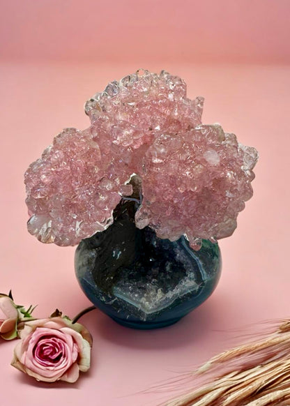 4.0" Rose Quartz Gemstone Tree (Love Tree)
