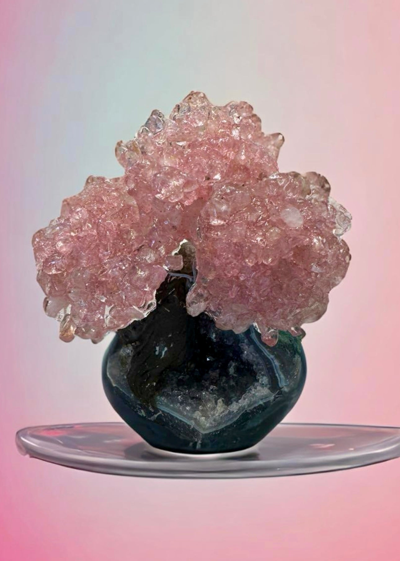 4.0" Rose Quartz Gemstone Tree (Love Tree)