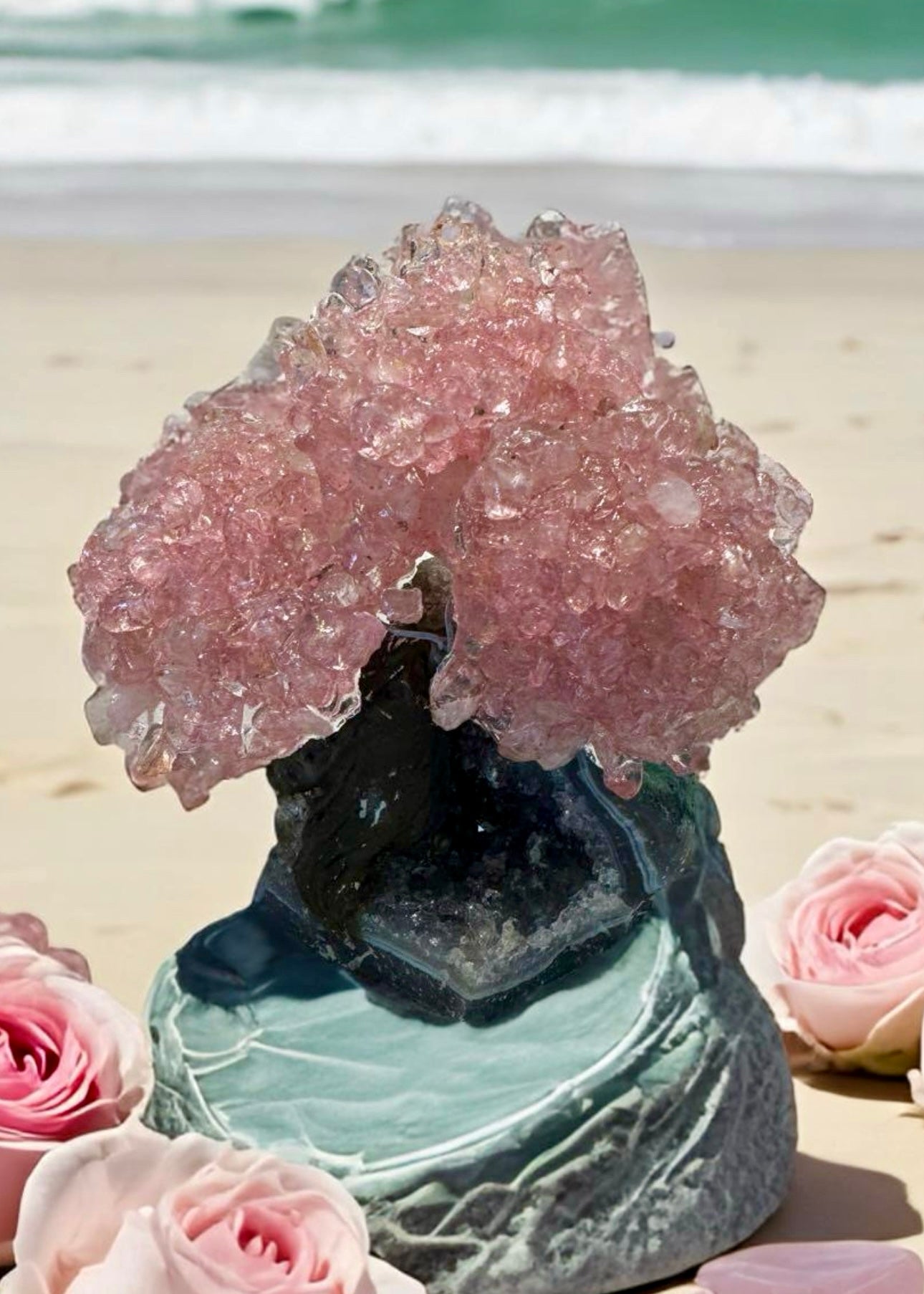 4.0" Rose Quartz Gemstone Tree (Love Tree)