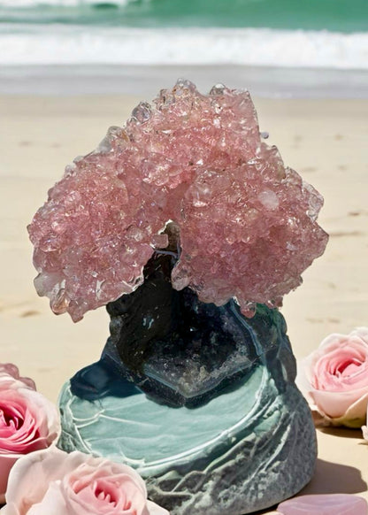 4.0" Rose Quartz Gemstone Tree (Love Tree)