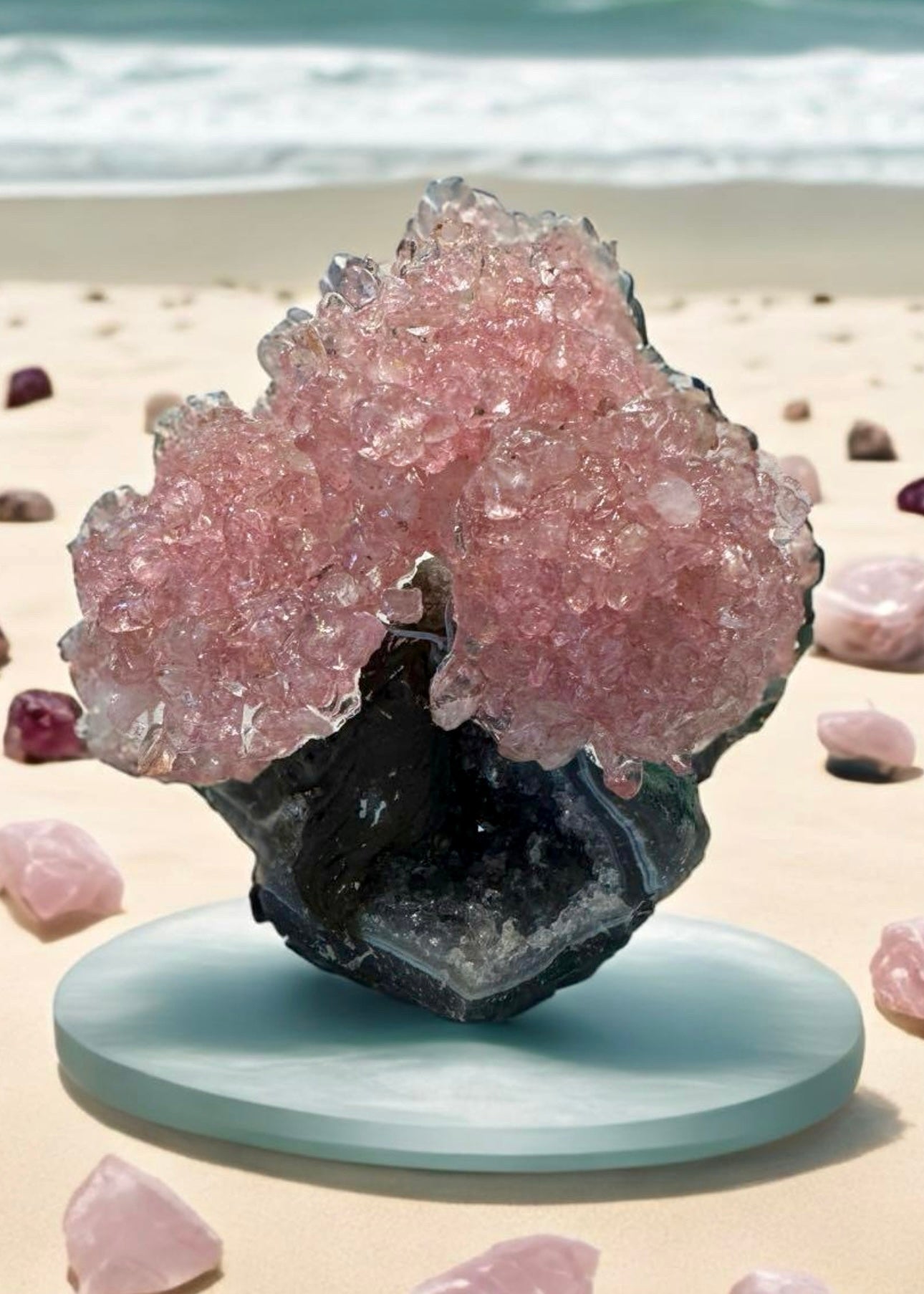 4.0" Rose Quartz Gemstone Tree (Love Tree)