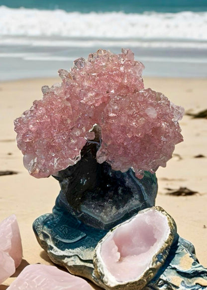 4.0" Rose Quartz Gemstone Tree (Love Tree)