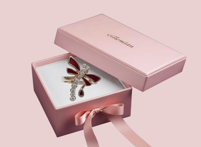 14 K Rose Gold Plated Dragonfly Ruby Ring