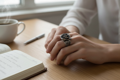 925 SS Rose Ring