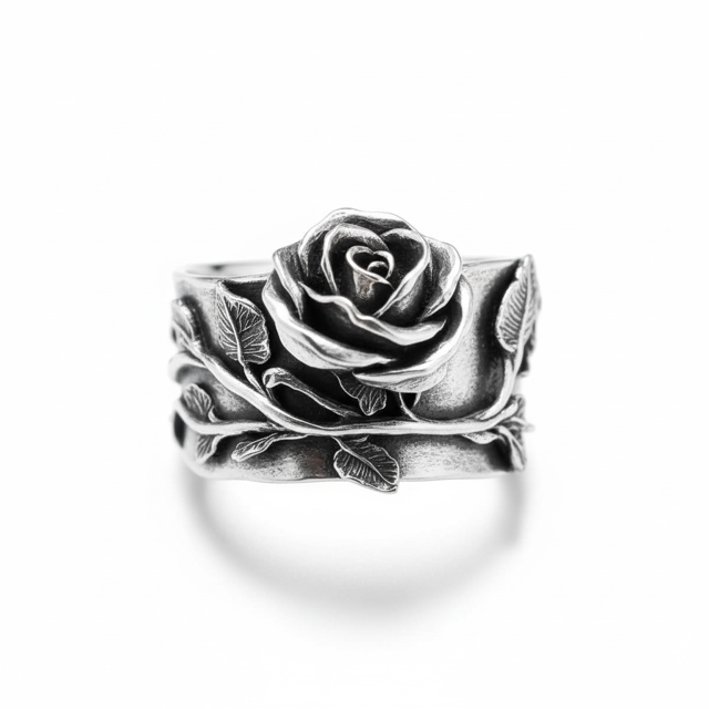 925 SS Rose Ring