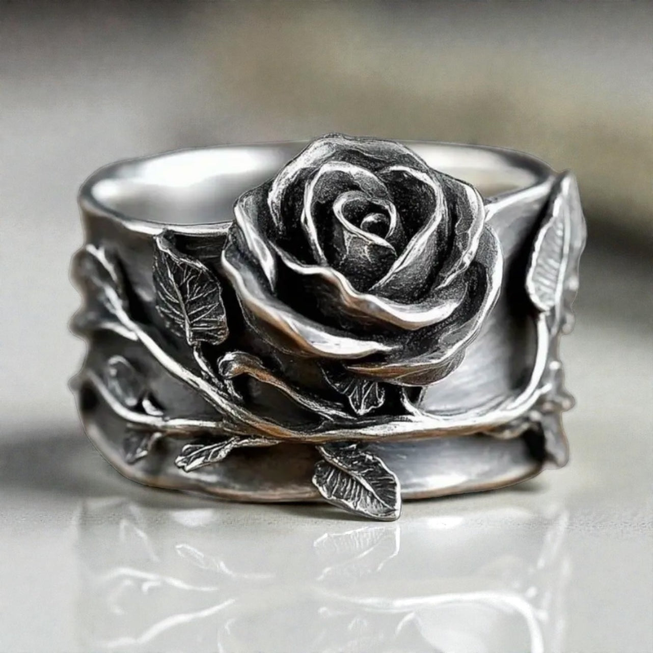 925 SS Rose Ring