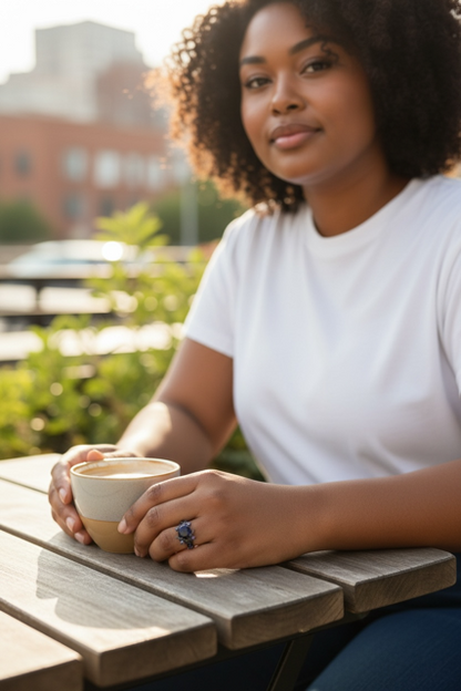 925 SS Blue Goldstone / Amethyst Ring