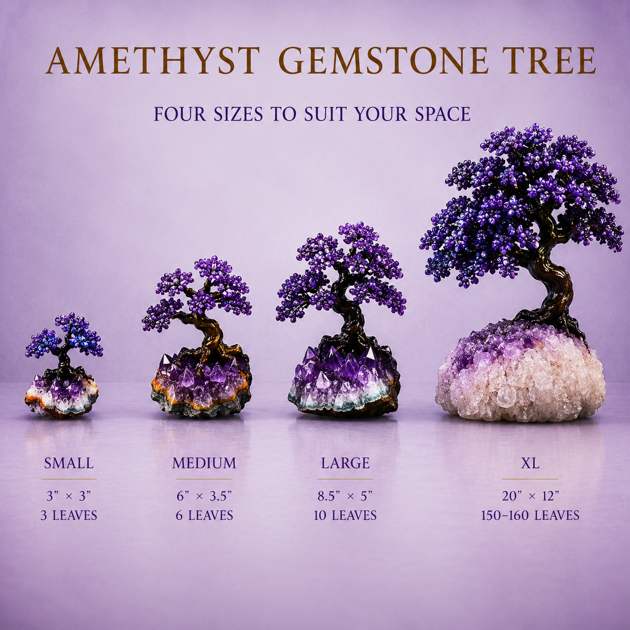 Natural Amethyst Gemstone Tree