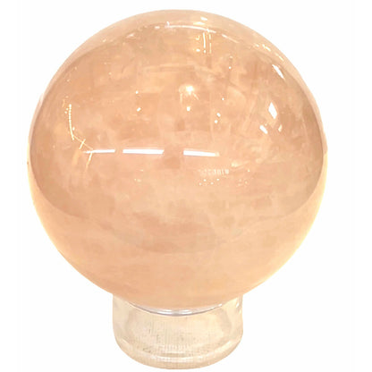 4 Inch Rhodonite Sphere Crystal Ball in Acrylic Base